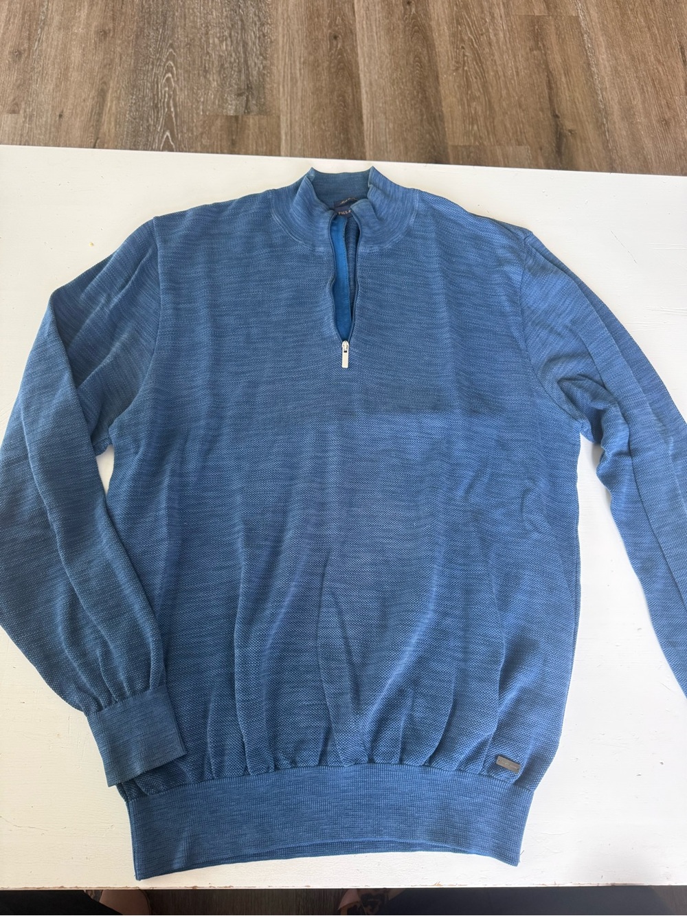 Paul & Shark Men's Light Blue Half-Zip Sweater